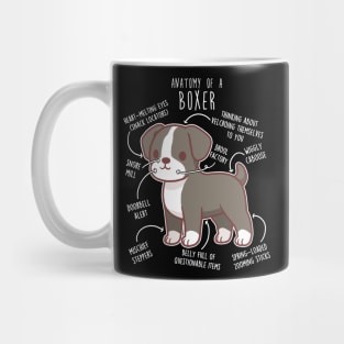 Boxer Dog Reverse Brindle Seal Anatomy Mug